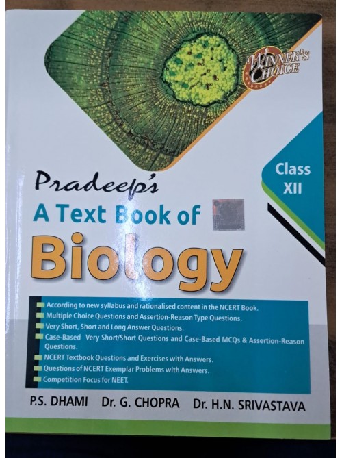Pradeep's A Text Book of Biology for Class 12 (2024-25) at Ashirwad Publication